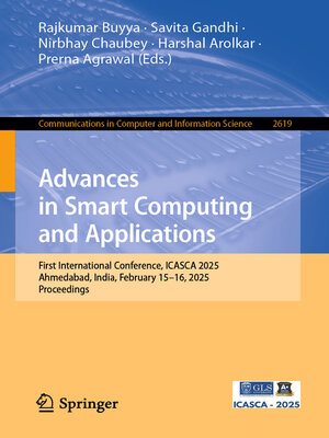 cover image of Advances in Smart Computing and Applications
